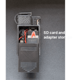Back cover removed with SD card in storage