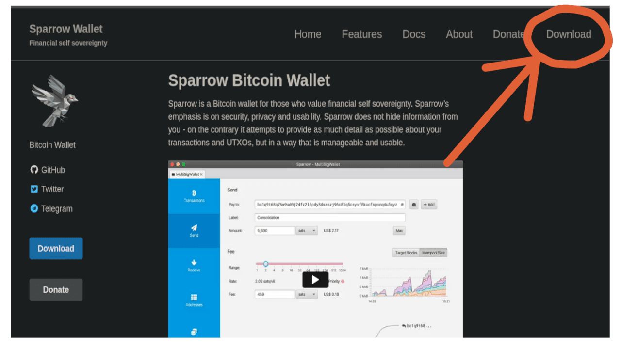 Download Sparrow Wallet